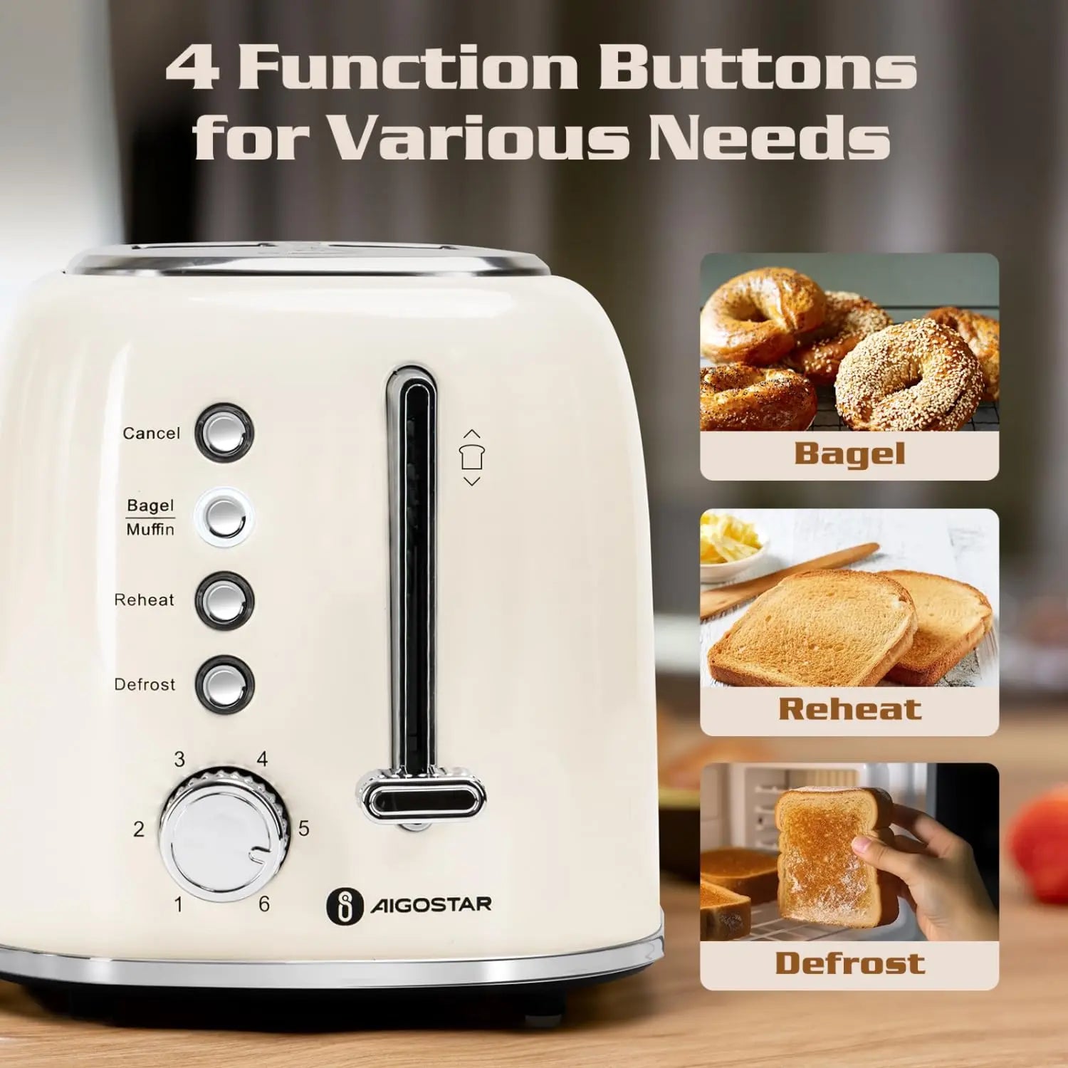Toaster, 2 Slice Retro Extra-Wide Slots