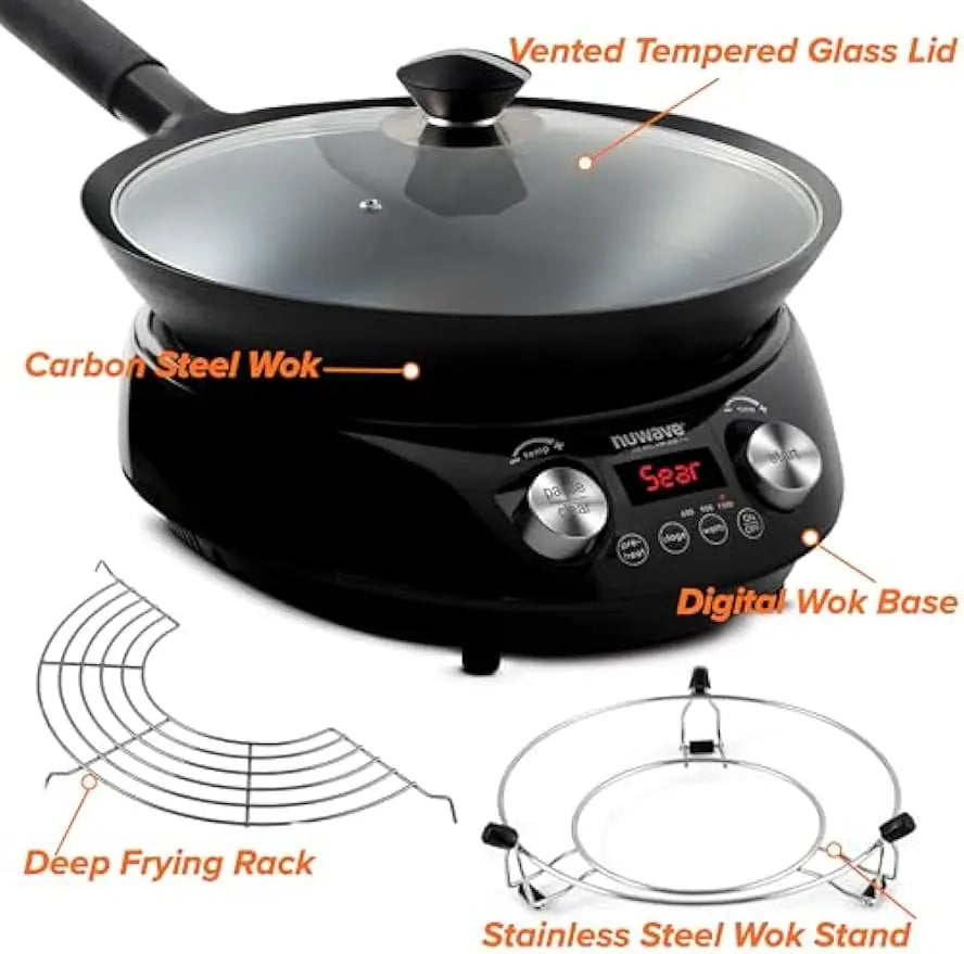Wok, Induction Temp Control, w/ 14-inch Steel Pan
