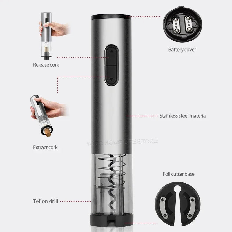 Electric Wine Opener, Stainless steel