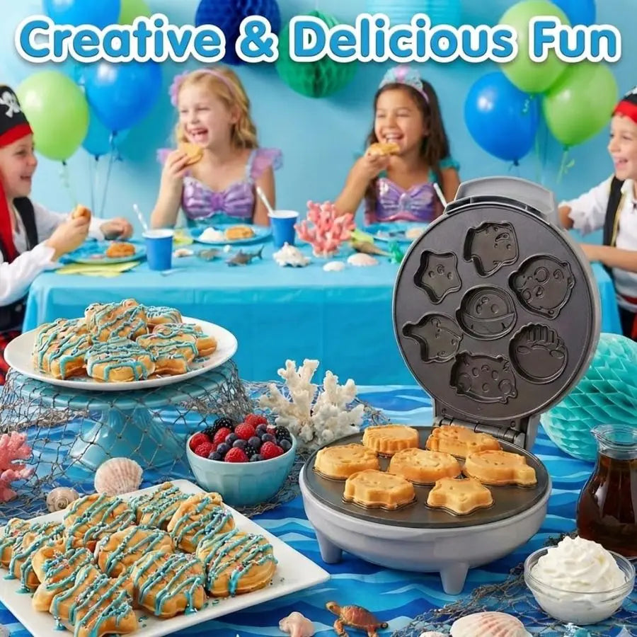 Mini Waffle Maker, Ocean Animal Shapes