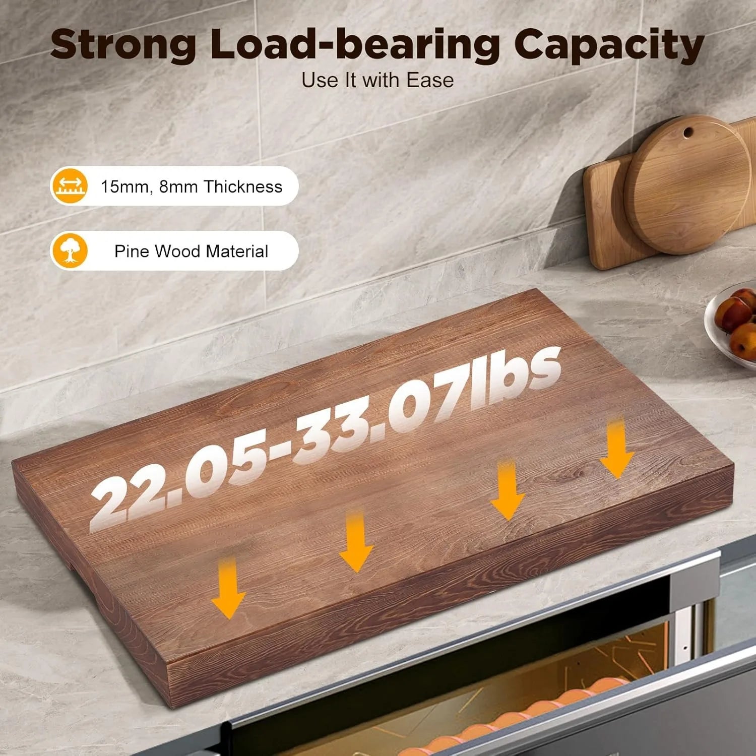 Stove Cover Pine Wood Noodle Cutting Board