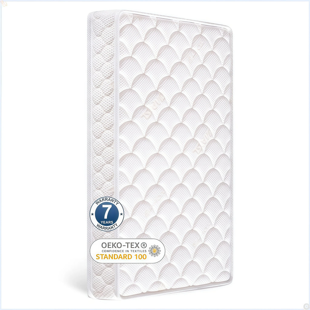 Dual-Sided Crib Mattress– 52" x 27.6" x 5",Knitted Fabric,Absorbent and Breathable, Fits Standard Full-Size Cribs & Toddler Beds