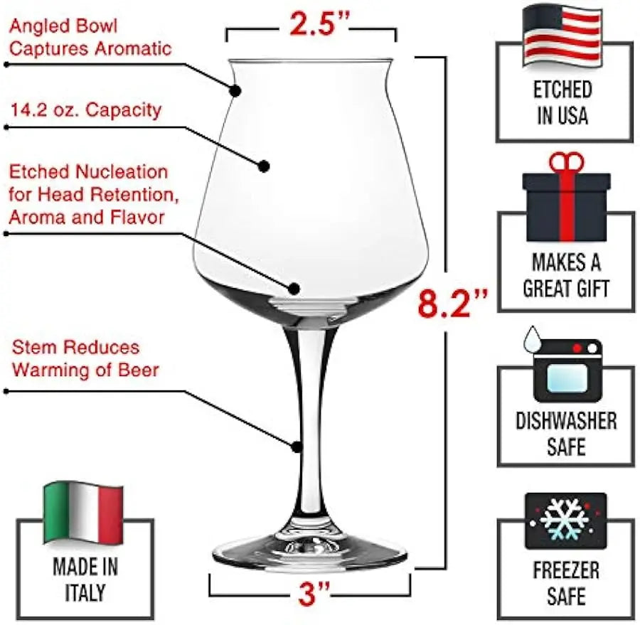 Glasses, Beer 4-Pack Stemmed