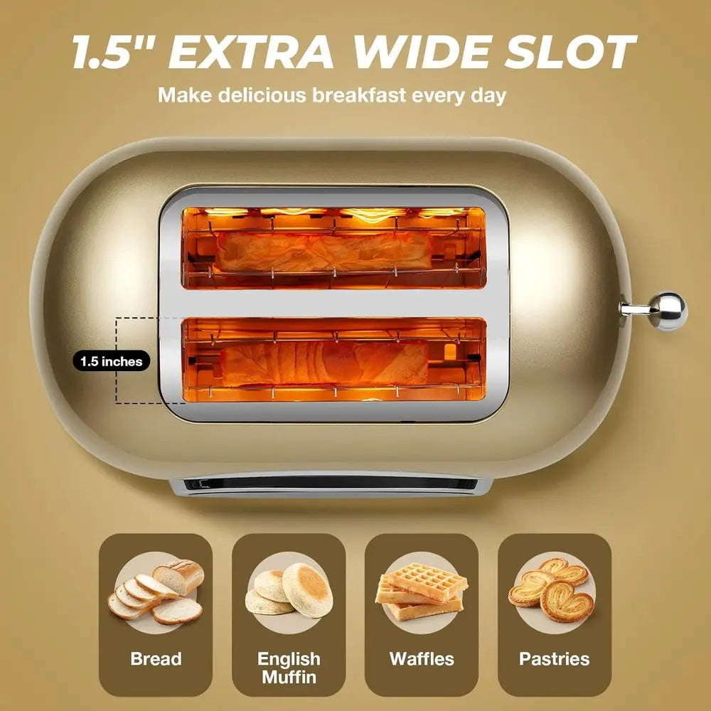 Toaster 1-Slice Smart Retro Stainless Steel