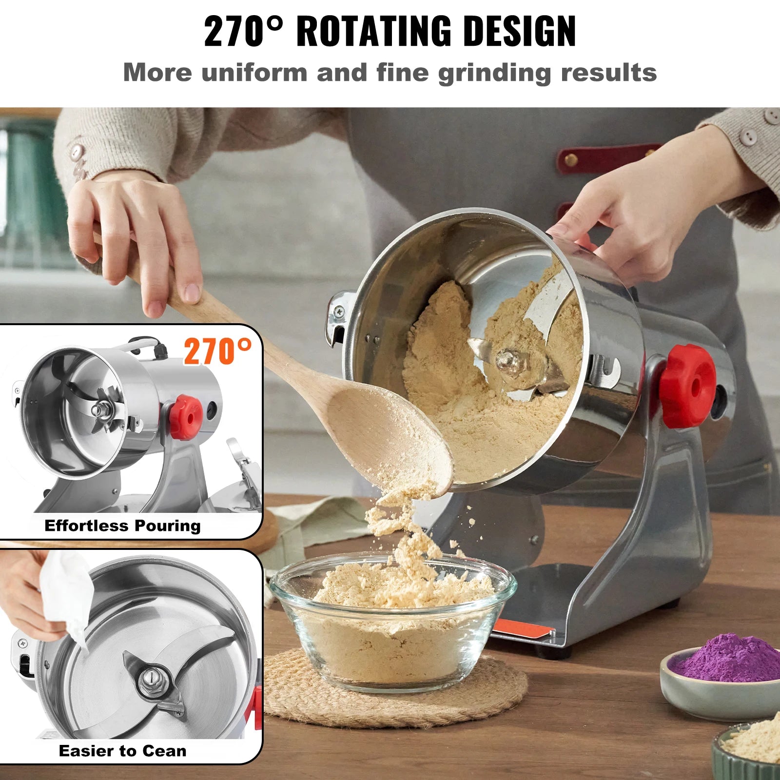 Grain Mill Grinder, Spices Herbs Grains Spices Cereals Coffee Corn