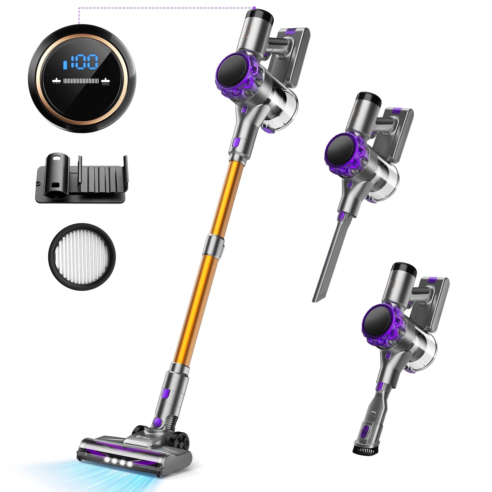 Cordless Vacuum, 40Kpa, Pet Hair, Carpet