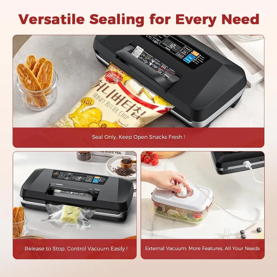 Vacuum Sealer with Double Heat Seal