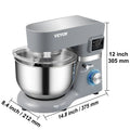 Mixer, Electric Dough Mixer Stand w/ 6 Speeds LCD Stainless