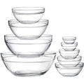 Mixing Bowls Set of 9 Glass - Baking, Cooking & Storage