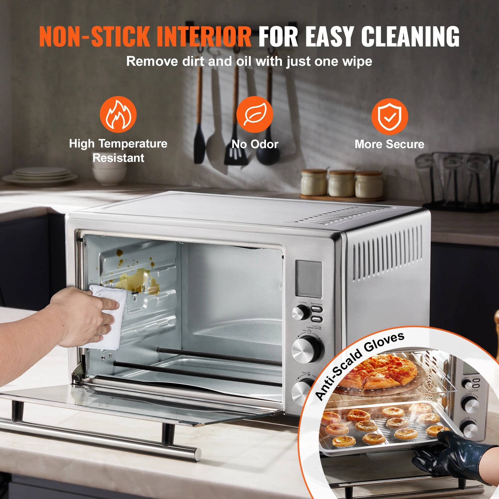 Air Fryer, Toaster Oven, Convection Oven 1800W 2-Tier
