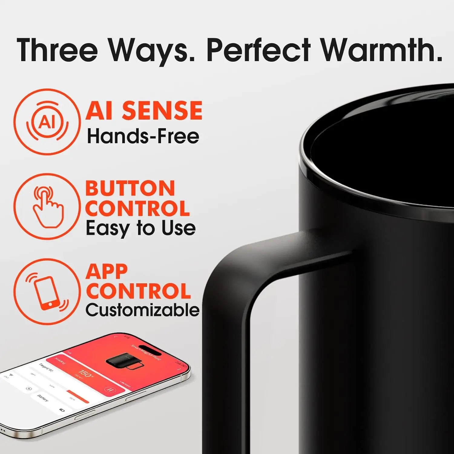 Mug, Heated Gift, Black