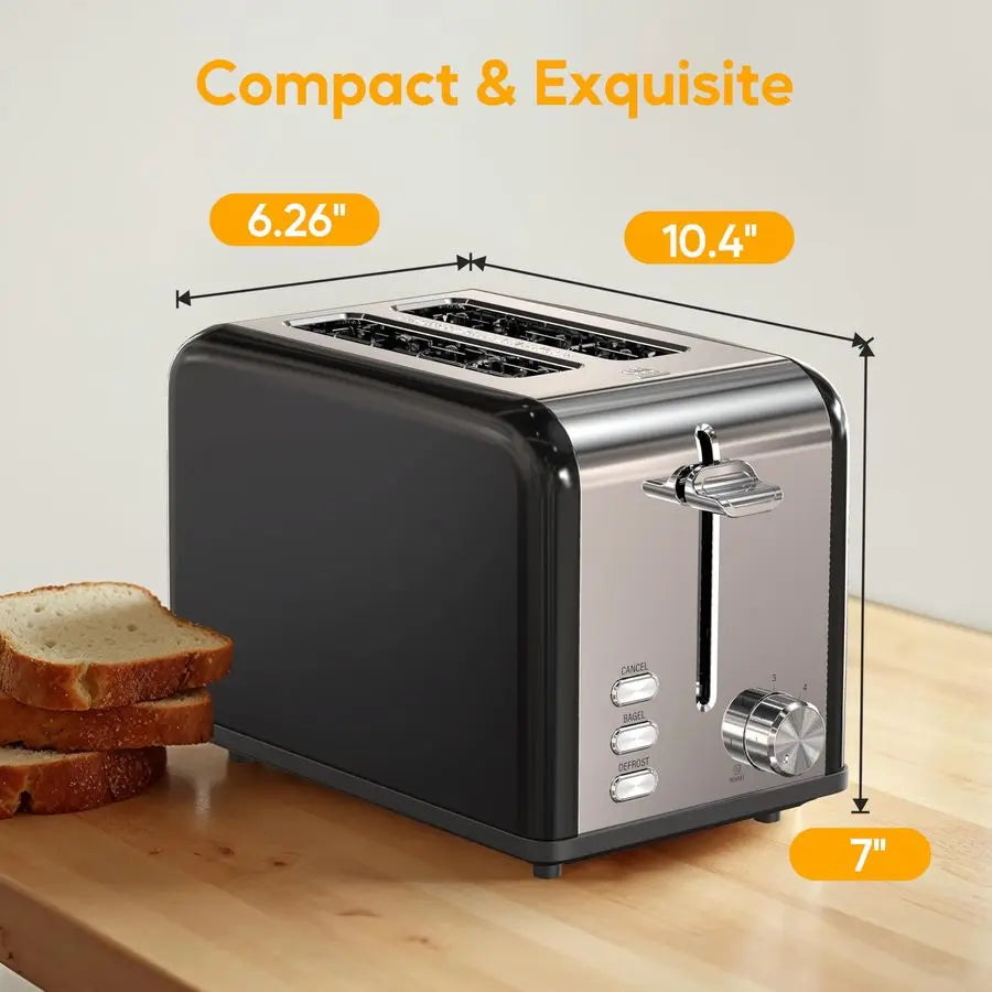 Toaster 2-Slice Stainless Steel Extra-Wide Slot