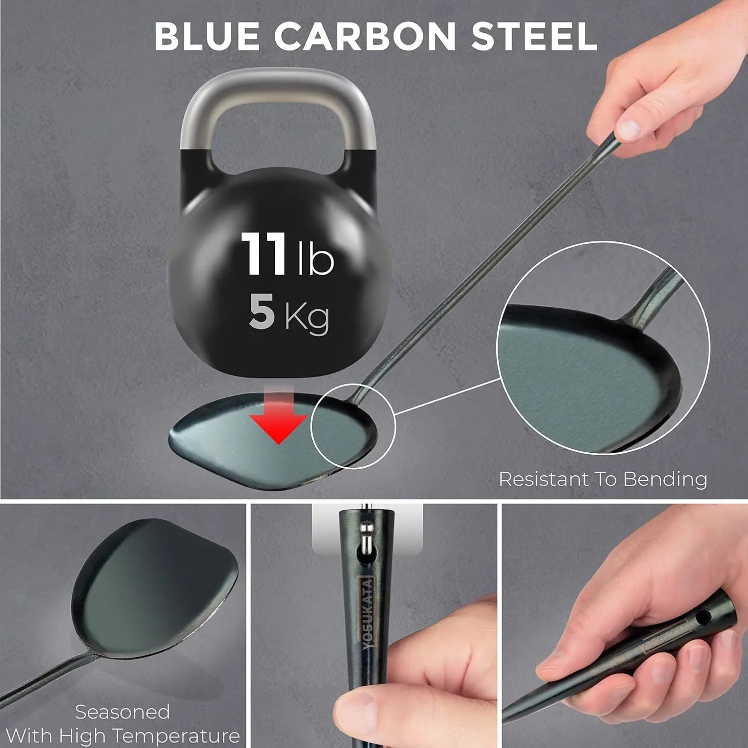 Wok Utensil Set, Steel 17-in 3 Pairs Chopsticks