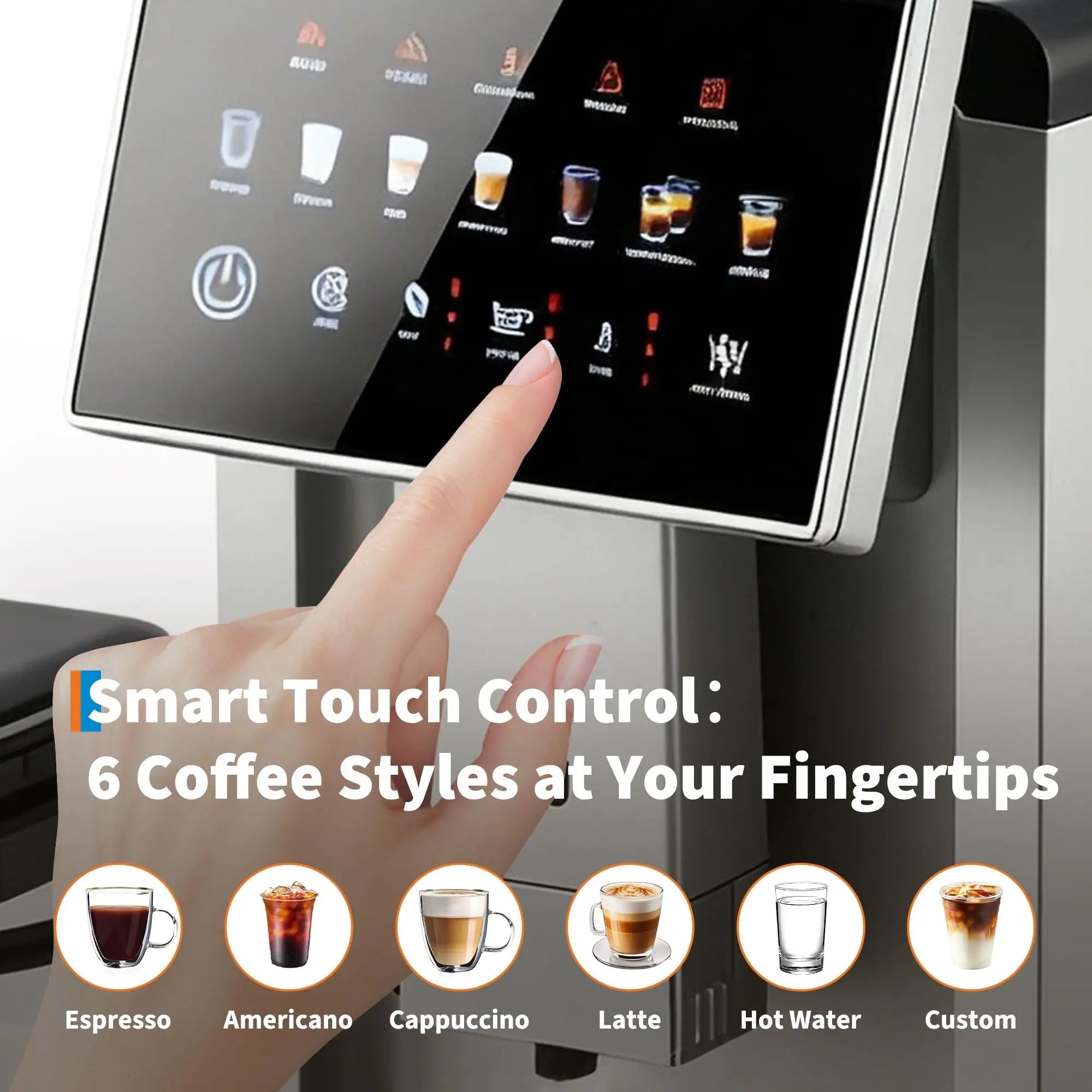 Espresso Machine W/ Milk Frother, Brewer/Grinder