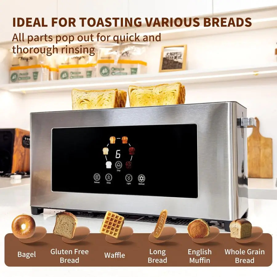 Toaster 2-Slice Long Slot Extra-Wide LCD