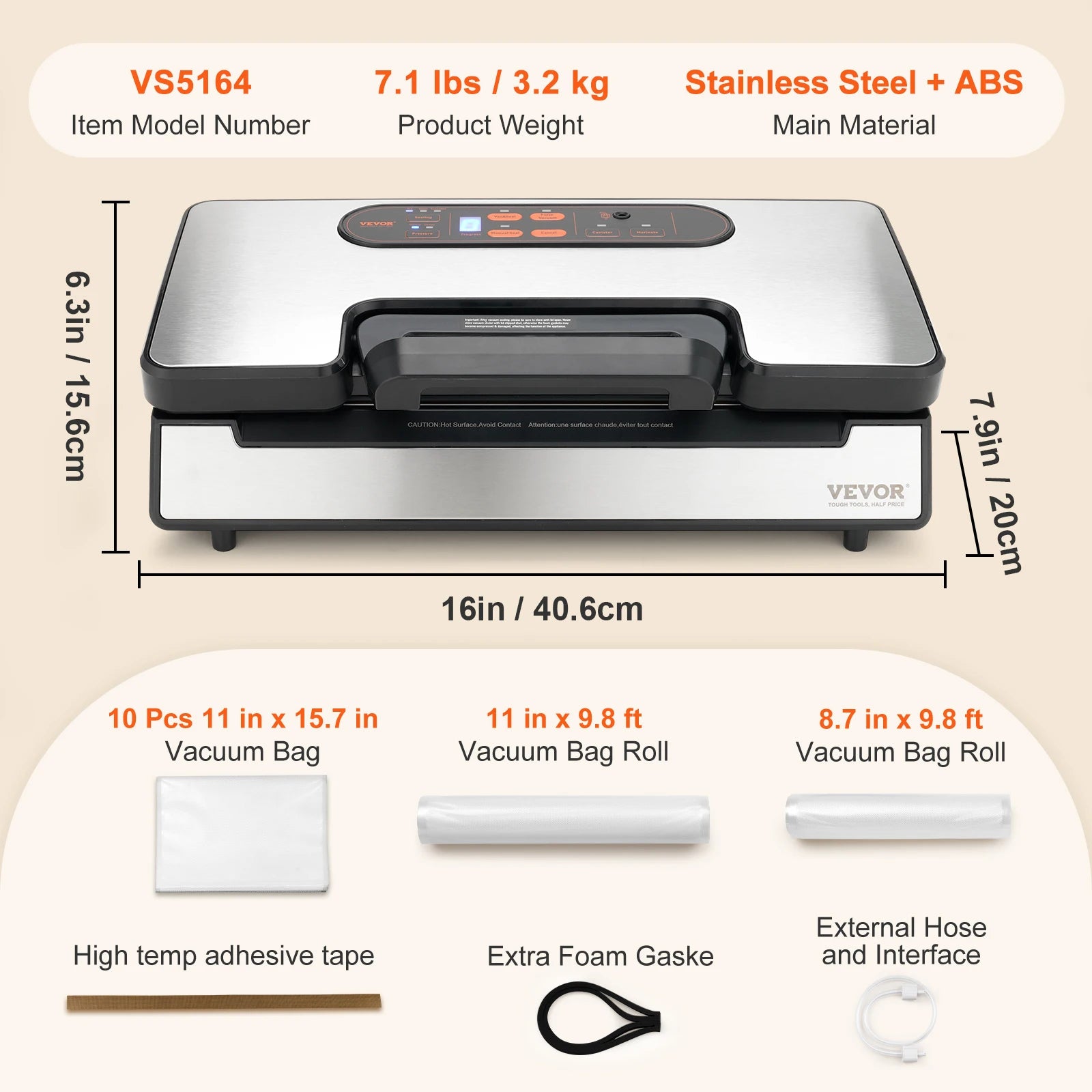 Vacuum Sealer with Bag Roll