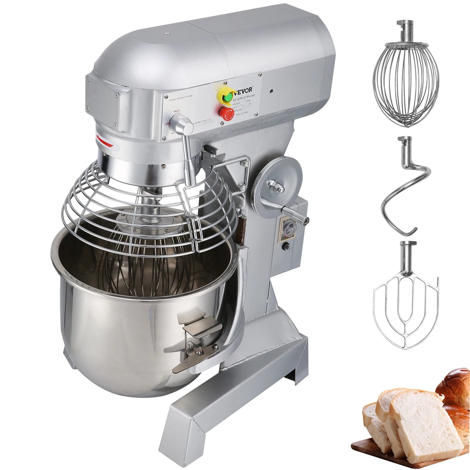 Dough Machine, 10-30L Electric Stainless Cream Egg Mixer Blender