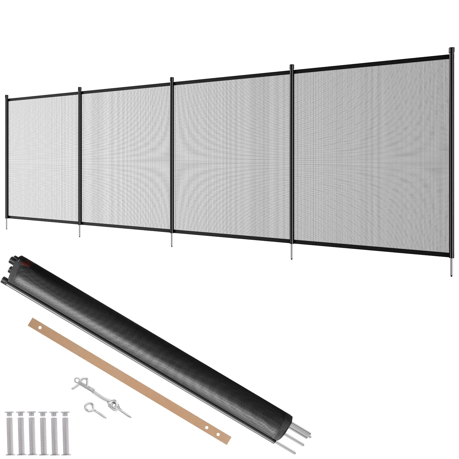 SucceBuy Pool Fence Pool Fences for Inground Pools Removable Child Safety Fencing Teslin PVC Fence Mesh Protects Kids and Pets