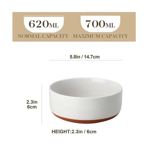 Bowls Set of 6, Ceramic White