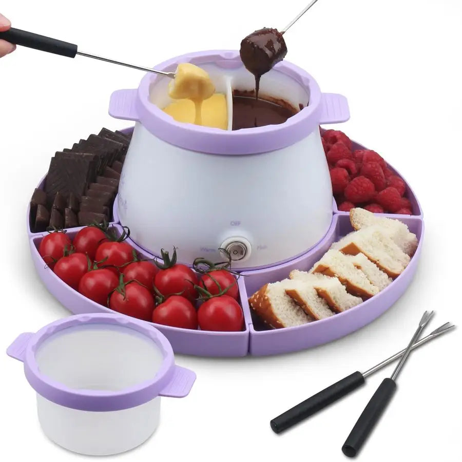 Fondue Set w/ 2 Pots, Electric
