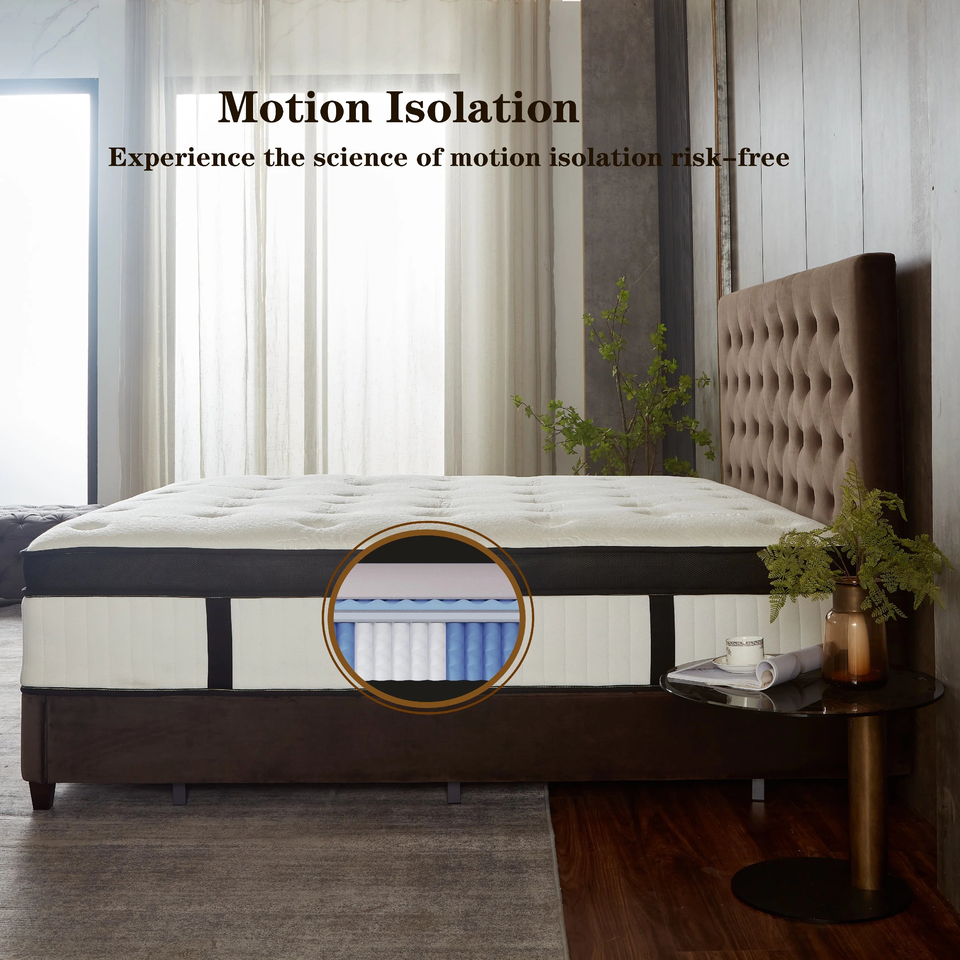 Madevos Store 12 Inch Queen Size Hybrid Queen Mattress in a Box, Memory Foam Soft, Bed Mattresses Pocket Springs ,Medium Firm