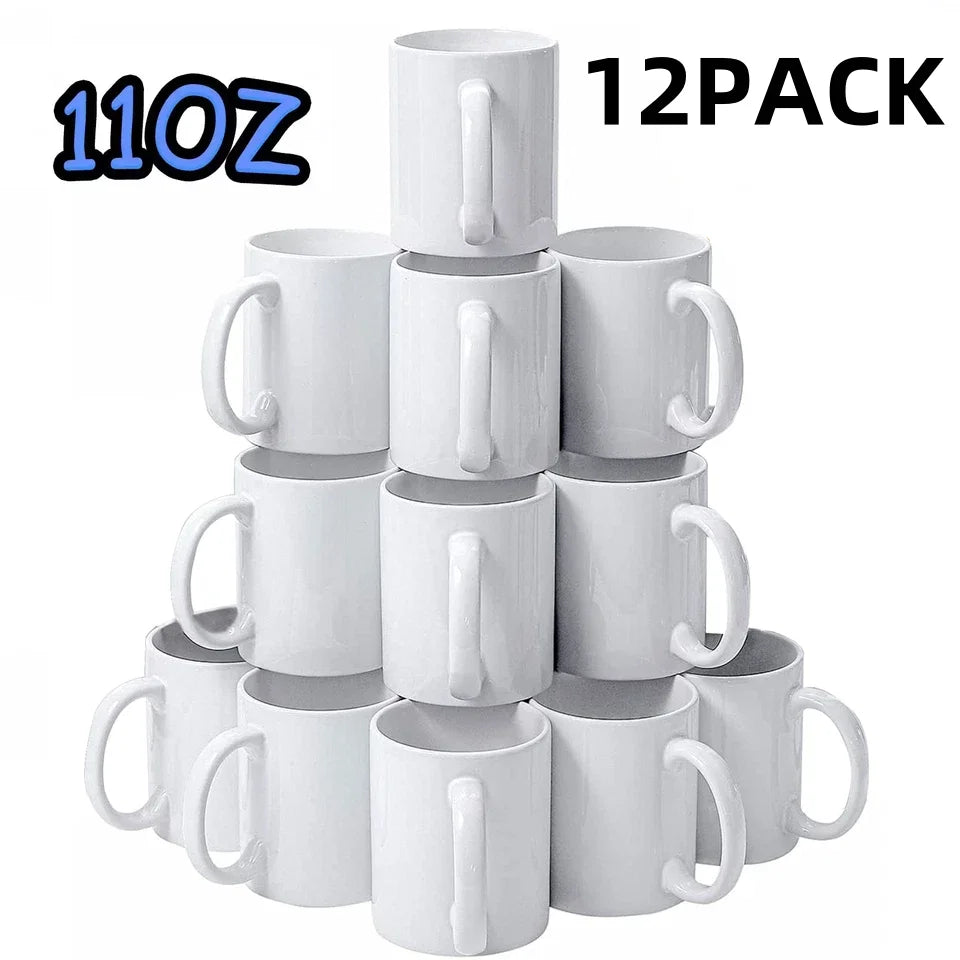 Mugs, 6-pack 11 oz White Ceramic