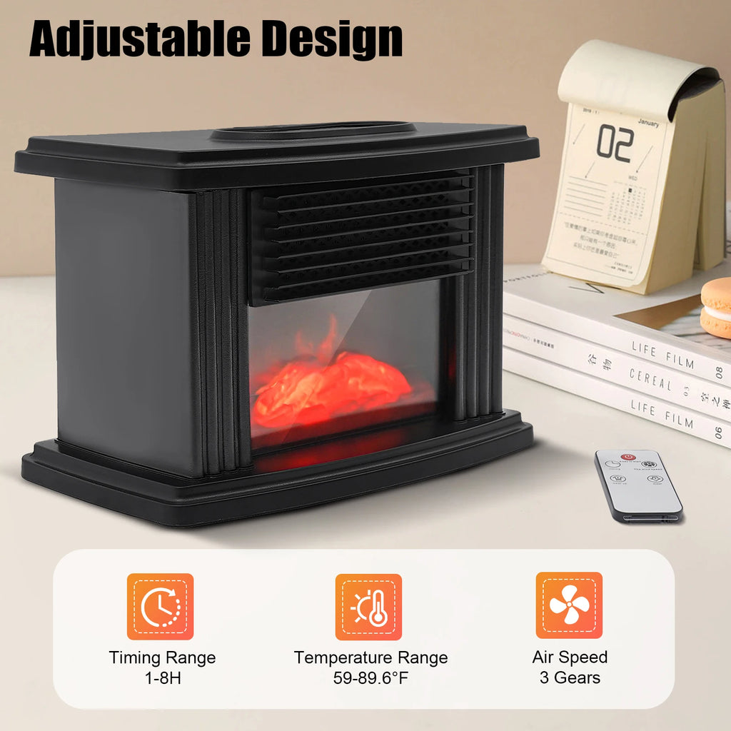 Electric Fireplace, 1000w Carbon Fire Air Heater