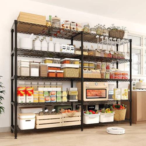 5-Tier Storage Shelves Metal Shelving Unit 15.8" x 70.8" x 70.5" 1325 LBS Heavy Duty Storage Rack for Home, Pantry & Warehouse