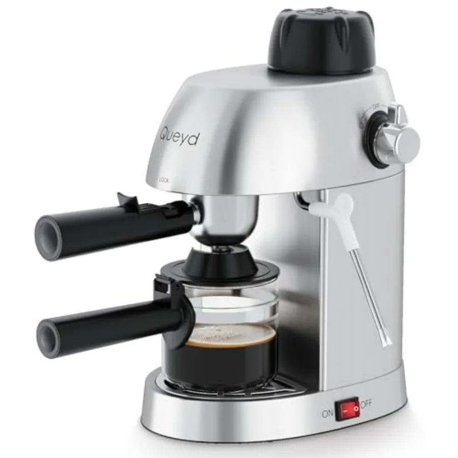Espresso Cappuccino Machine, 4-Cup Stainless