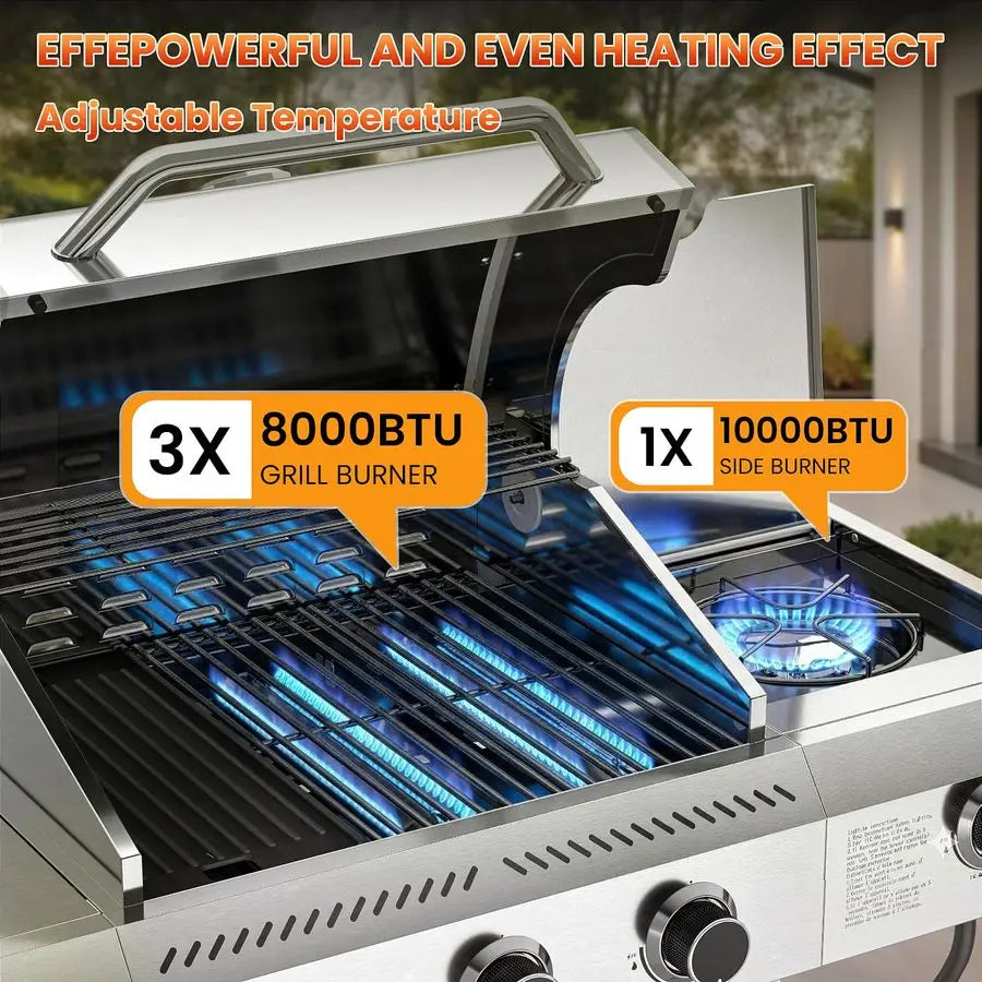 Gas Grill Griddle, Stainless Steel