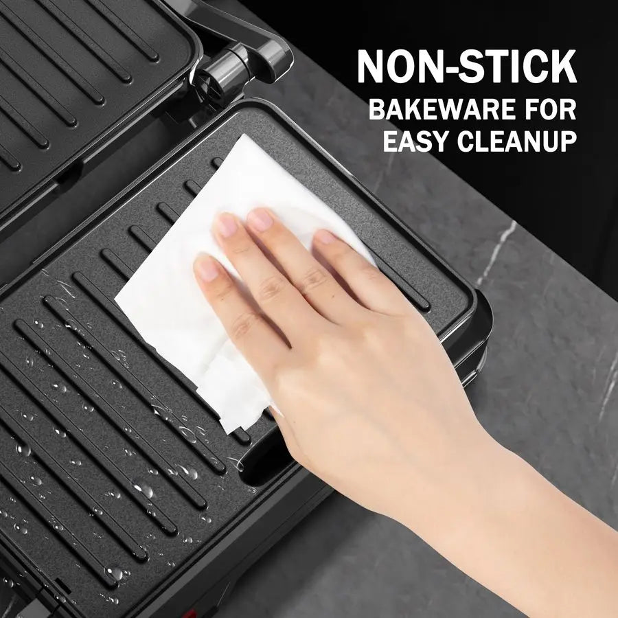 Press Grill Sandwich Maker 2-Slice, NonStick