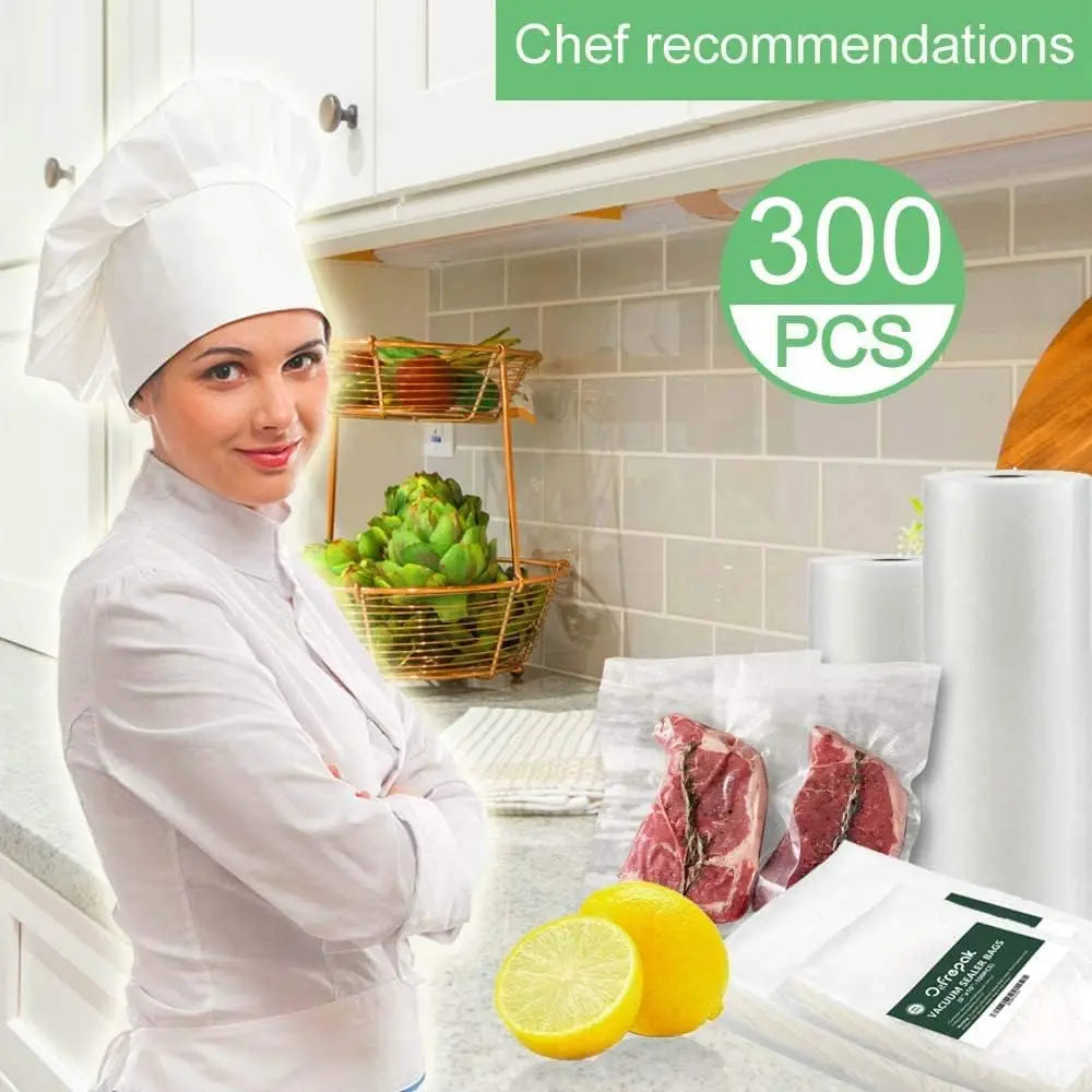 300 Vacuum Sealer Bags, 10x13 Quart, BPA Free