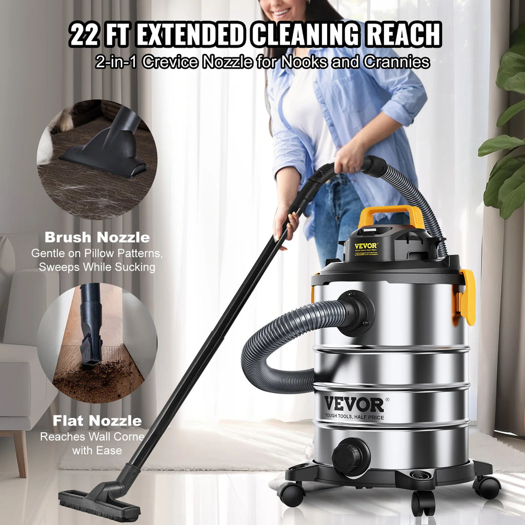 Shop Vac, Wet Dry Stainless Carpet Debris Pet Hair