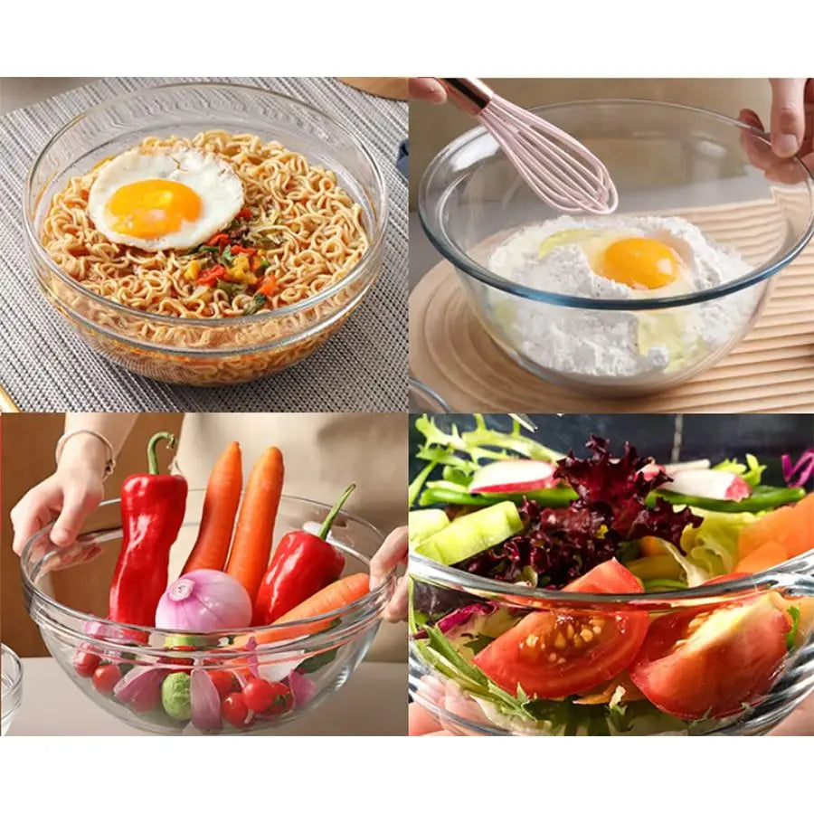 Mixing Bowls Set of 9 Glass - Baking, Cooking & Storage