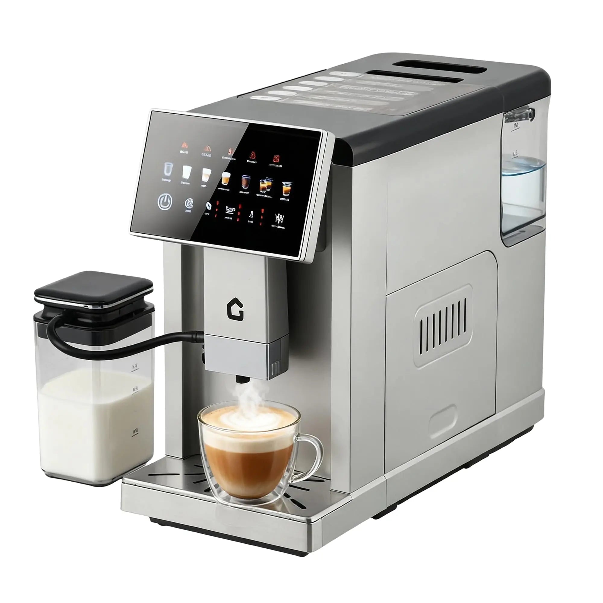 Espresso Machine W/ Milk Frother, Brewer/Grinder