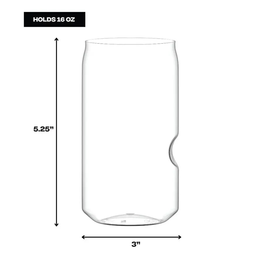 Glasses, Beer Set of 12, 16 oz Unbreakable Dishwasher Safe, BPA-free