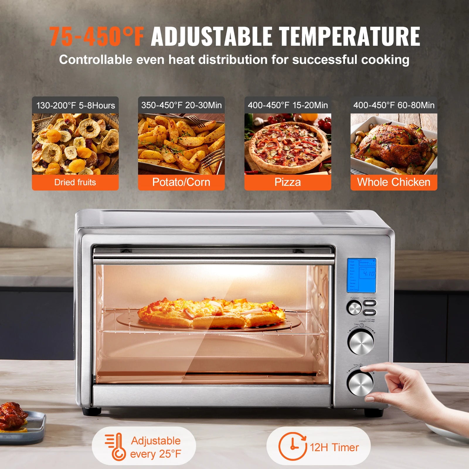 Air Fryer, Toaster Oven, Convection Oven 1800W 2-Tier