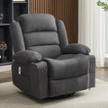 Rocker Recliner Chair with Heat and Massage, 360° Swivel Nursery Rocking Chairs for Adults, Oversized Recliner Single Sofa