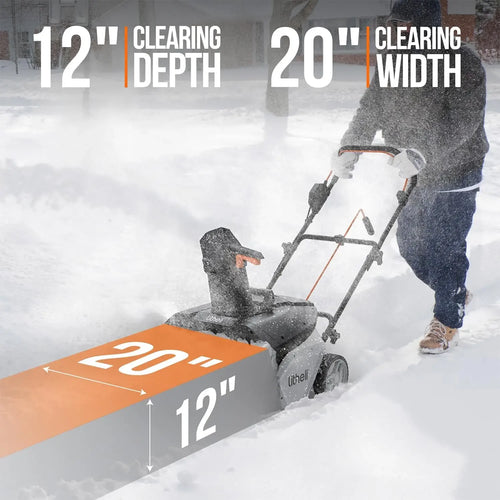 BestsellerBestseller2X20V Cordless Snow Blower, 20 Inch Snow Thrower with 4.0Ah Battery, Electric Snow Blowers with LED Spotligh