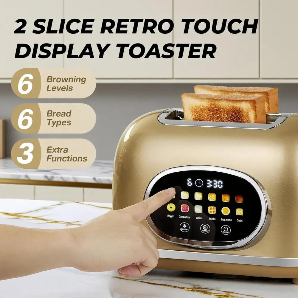 Toaster 1-Slice Smart Retro Stainless Steel