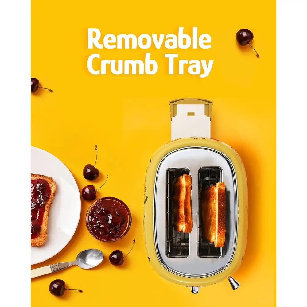 Toaster, 2-Slice Retro, Removable Crumb Tray
