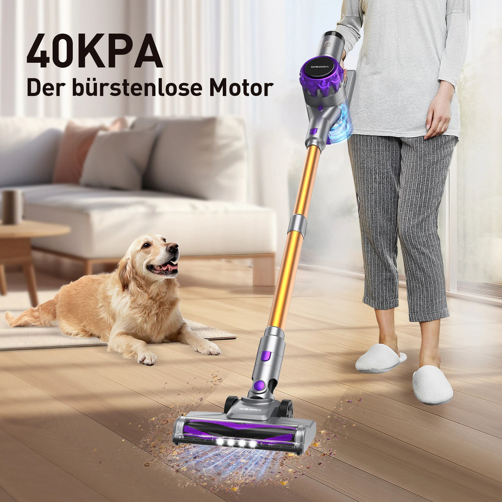 Cordless Vacuum, 40Kpa, Pet Hair, Carpet