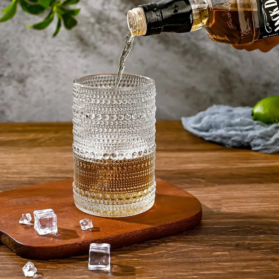 Glasses Set of 6 15 oz Hobnail Vintage