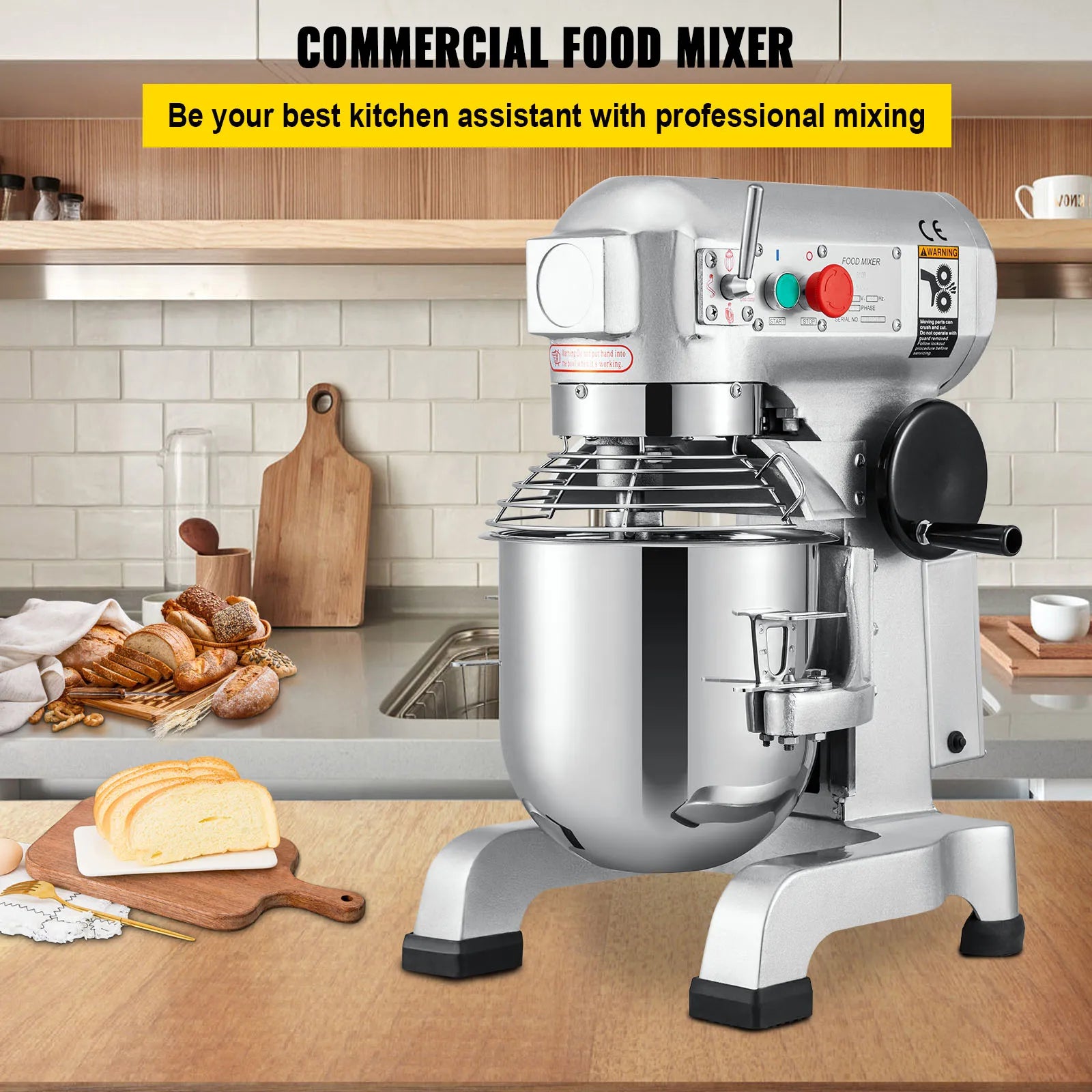 Dough Machine, 10-30L Electric Stainless Cream Egg Mixer Blender