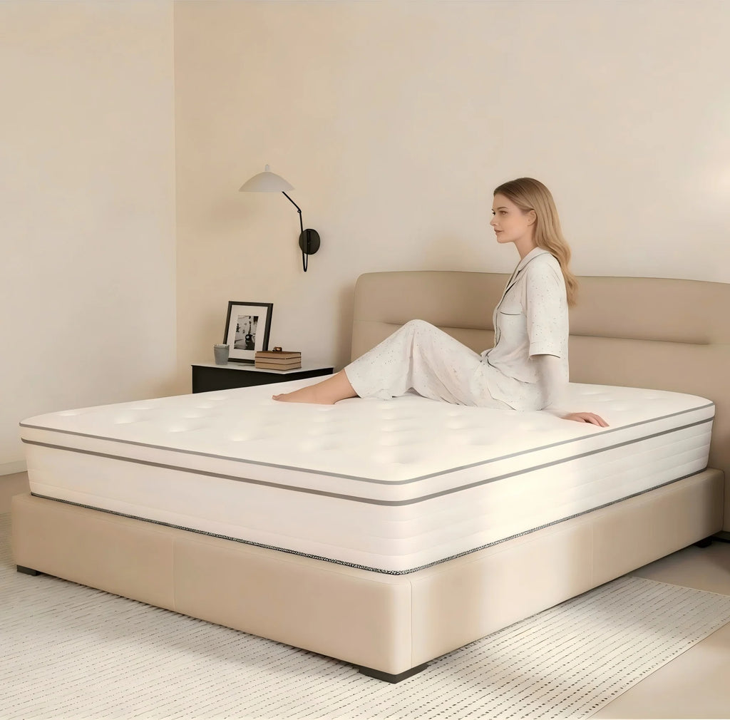 12 Inch Hybrid Queen King Full Mattress in a Box Memory Foam Soft, Bed Mattresses Pocket Springs Reduce Pressure