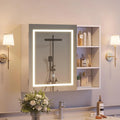 32" W x 24" H Bathroom Wall Mounted Medicine Storage Cabinet, Medicine Cabinet Mirror with Lights & Storage, Customized