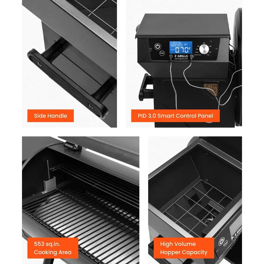 Pellet Grill & Smoker w/ Meat Probe, BBQ 32 In