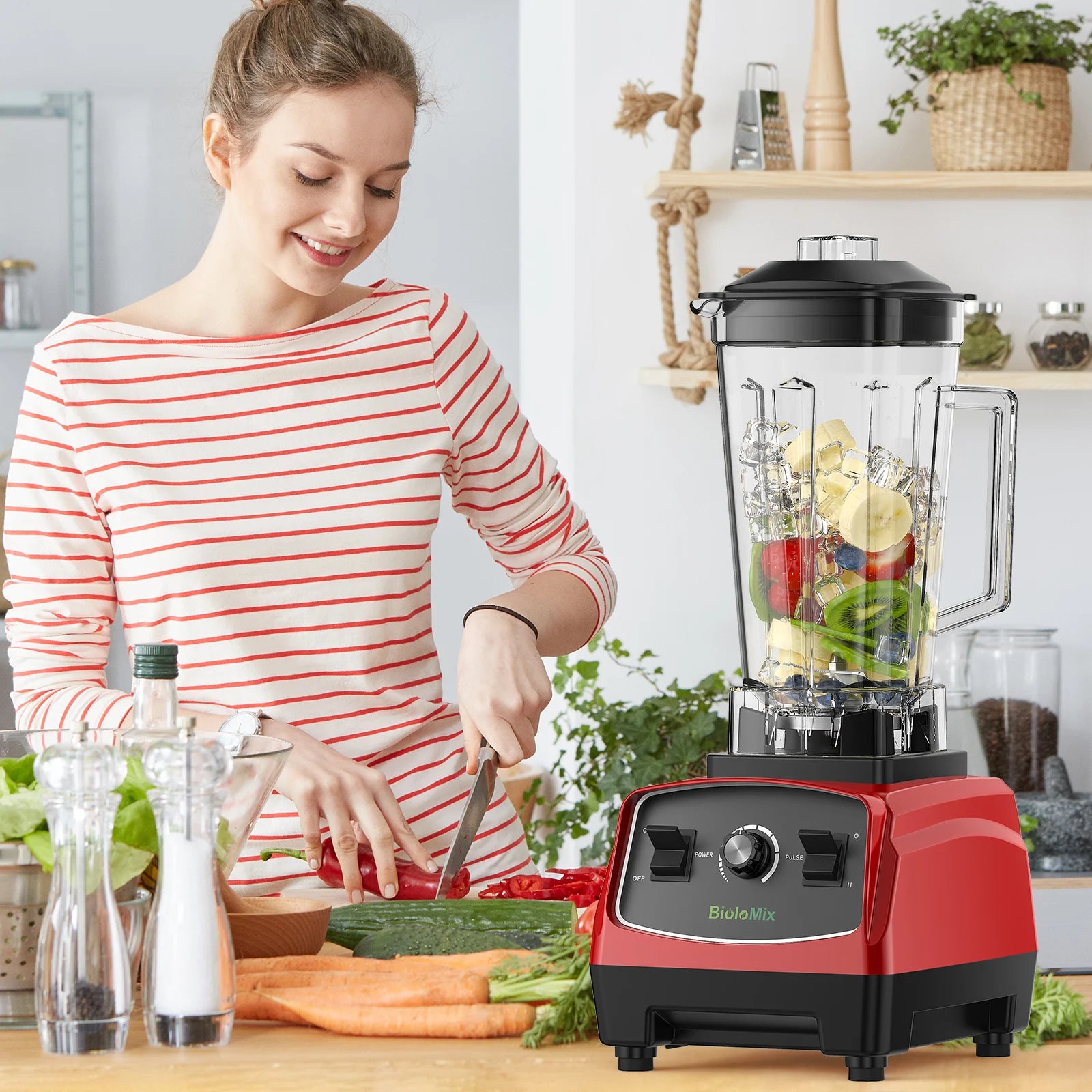 Blender Mixer Juicer, Ice Smoothie Fruit BPA-Free