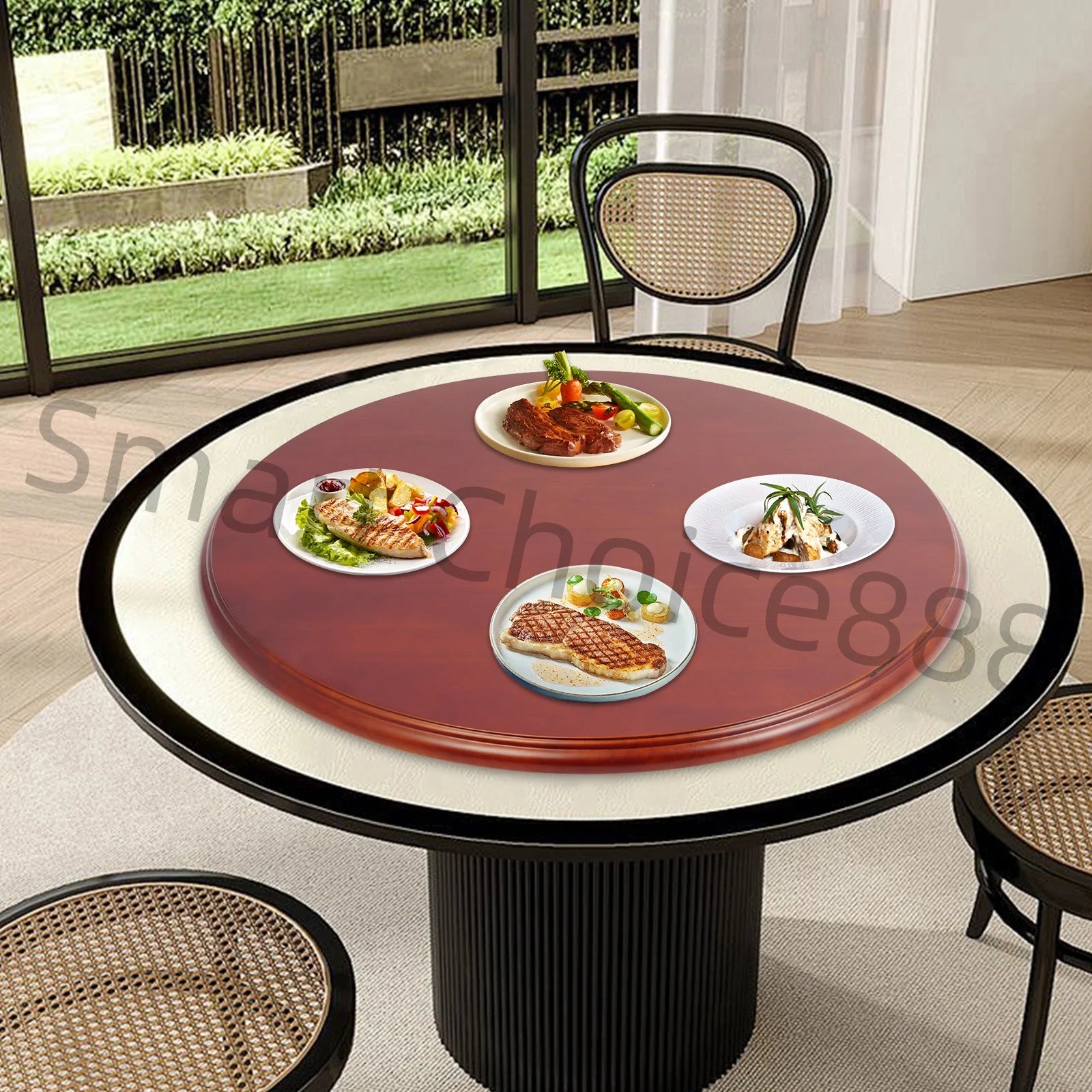 Lazy Susan Turntable 70cm Wood Dining