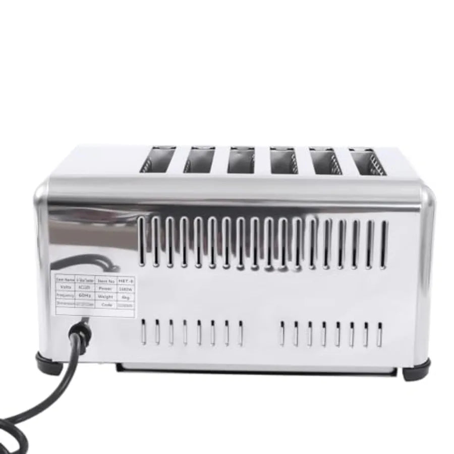 Toaster 6-Slot Wide Stainless Steel